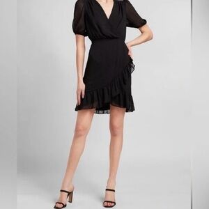 Elegant Black Wrap Dress
